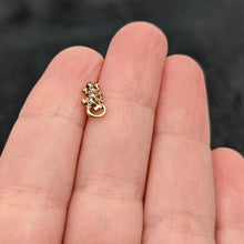 Load image into Gallery viewer, 16G 5/16 Clear Gem Gold Tone Luscious Lizard Labret Monroe Tragus