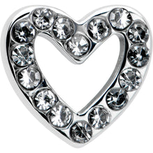 Load image into Gallery viewer, 16G 1/4 Clear Gem Open Heart Valentine Cartilage Tragus Earring