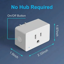 Load image into Gallery viewer, 2-Pack: WiFi Smart Plug – 15A, Timer & App Control, Works with Alexa & Google Home