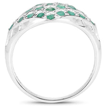 Load image into Gallery viewer, 0.90 Carat Genuine Emerald .925 Sterling Silver Ring