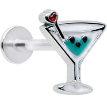 Load image into Gallery viewer, 16G 5/16 Sweet Martini Glass Heart Labret Monroe Tragus