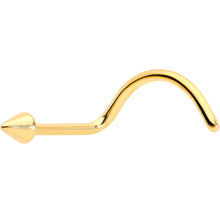 Load image into Gallery viewer, 20G 1/4 Gold Hue ASTM F-136 Implant Grade Titanium Cone End Left Side Nose Screw