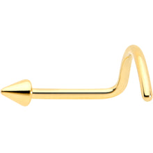 Load image into Gallery viewer, 20G 1/4 Gold Hue ASTM F-136 Implant Grade Titanium Cone End Left Side Nose Screw
