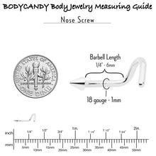 Load image into Gallery viewer, 18G 1/4 ASTM F-136 Implant Grade Titanium Cone End Left Side Nose Screw