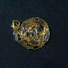 Load image into Gallery viewer, Bar Links Pendant Chain in 14k Two Tone Gold (1.4mm)