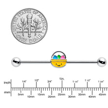 Load image into Gallery viewer, 14G Celebration Easter Basket Industrial Barbell 38mm