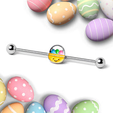 Load image into Gallery viewer, 14G Celebration Easter Basket Industrial Barbell 38mm