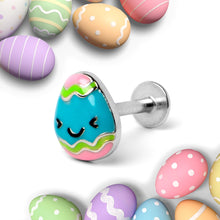 Load image into Gallery viewer, 16G 5/16 Blue Celebration Easter Egg Labret Monroe Tragus