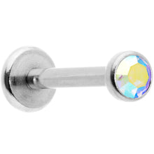 Load image into Gallery viewer, 16G 5/16 Aurora Gem Threadless Labret Monroe Tragus