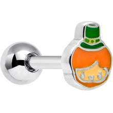 Load image into Gallery viewer, 16G 1/4 Sweet Happy Leprechaun St Patricks Cartilage Tragus Earring