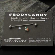 Load image into Gallery viewer, 14G Sweet Happy Leprechaun St Patricks Industrial Barbell 38mm