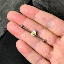 Load image into Gallery viewer, 14G Sweet Happy Beer St Patricks Day Industrial Barbell 38mm