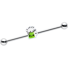 Load image into Gallery viewer, 14G Sweet Happy Green Beer St Patricks Industrial Barbell 38mm