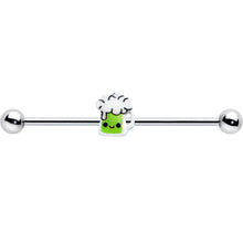 Load image into Gallery viewer, 14G Sweet Happy Green Beer St Patricks Industrial Barbell 38mm