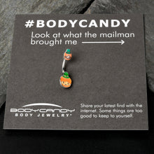 Load image into Gallery viewer, Sweet Happy Leprechaun St Patricks Day Double Mount Belly Ring