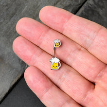 Load image into Gallery viewer, Sweet Happy Beer St Patricks Double Mount Belly Ring