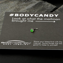 Load image into Gallery viewer, 20G 7mm Sweet Happy Shamrock St Patricks L Shape Nose Ring
