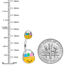 Load image into Gallery viewer, Celebration Easter Basket Double Mount Belly Ring