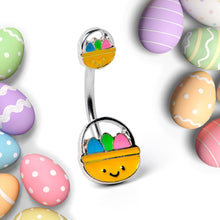 Load image into Gallery viewer, Celebration Easter Basket Double Mount Belly Ring