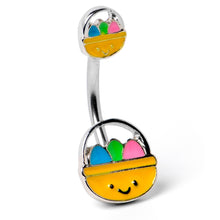 Load image into Gallery viewer, Celebration Easter Basket Double Mount Belly Ring