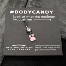 Load image into Gallery viewer, Clear Gem Kawaii Cutie Easter Bunny Dangle Belly Ring