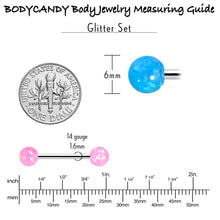 Load image into Gallery viewer, Pink Purple Blue Faux Opal Pack Tongue Ring Set of 4