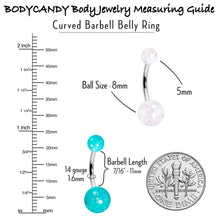 Load image into Gallery viewer, White Aurora Green Black Faux Opal Pack Belly Ring Set of 4