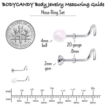 Load image into Gallery viewer, 20G Nose Screw Gem Faux Opal Pack Dynasty Nose Ring Set of 6