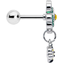 Load image into Gallery viewer, 16G 1/4 Yellow Gem Daisy Bee Glittery Cartilage Tragus Earring