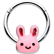 Load image into Gallery viewer, 16G 3/8 Kawaii Cutie Easter Bunny Hinged Segment Ring