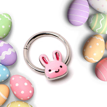 Load image into Gallery viewer, 16G 3/8 Kawaii Cutie Easter Bunny Hinged Segment Ring