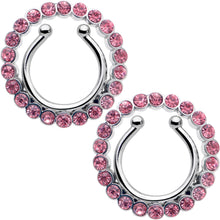 Load image into Gallery viewer, Clip On Fake Nipple Ring Set - Pink, Blue or Clear