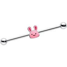 Load image into Gallery viewer, 14G Kawaii Cutie Easter Bunny Industrial Barbell 38mm