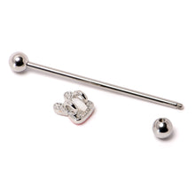 Load image into Gallery viewer, 14G Kawaii Cutie Easter Bunny Industrial Barbell 38mm