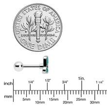 Load image into Gallery viewer, 16G 1/4 Glitter Top Hat Shamrock Cartilage Tragus Earring