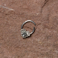 Load image into Gallery viewer, 16G 3/8 Clear CZ Gem Heart of Spider Hinged Segment Ring