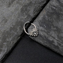 Load image into Gallery viewer, 16G 3/8 Clear CZ Gem Heart of Spider Hinged Segment Ring