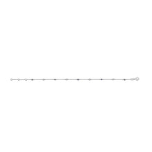 Load image into Gallery viewer, 14K White Gold Alternating Blue Sapphire and White Diamond Bezel Station Chain Bracelet (I-J Color, SI2-I1 Clarity) - 8" Inches