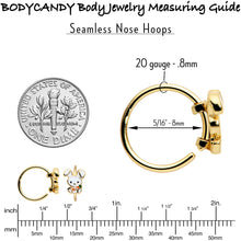 Load image into Gallery viewer, 20G 5/16 Gold Tone Cutie Easter Bunny Nose Hoop