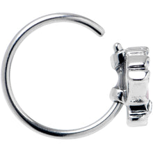 Load image into Gallery viewer, 20G 5/16 Clear CZ Gem Mesmerizing Ocean Sea Shell Magic Nose Hoop