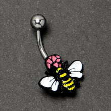 Load image into Gallery viewer, Busy Bee Flower Belly Ring