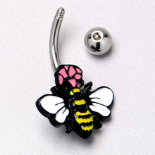 Load image into Gallery viewer, Busy Bee Flower Belly Ring