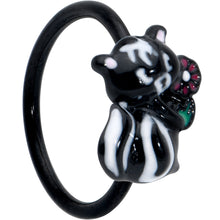 Load image into Gallery viewer, 20G 5/16 Black Funky Skunk Nose Hoop
