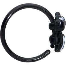 Load image into Gallery viewer, 20G 5/16 Black Funky Skunk Nose Hoop