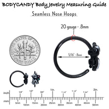 Load image into Gallery viewer, 20G 5/16 Black Funky Skunk Nose Hoop