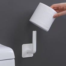 Load image into Gallery viewer, 4-Pack: Adhesive Toilet Paper Holder, Wall Mount, White & Black