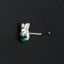 Load image into Gallery viewer, 20G 7mm Easter Egg Bunny L Shape Nose Ring