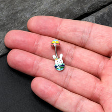 Load image into Gallery viewer, Easter Egg Bunny Double Mount Belly Ring