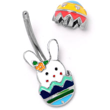 Load image into Gallery viewer, Easter Egg Bunny Double Mount Belly Ring