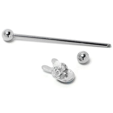 Load image into Gallery viewer, 14G Easter Egg Bunny Industrial Barbell 38mm